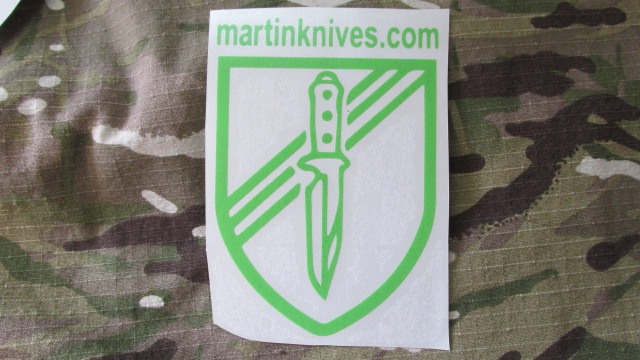 martinknives.com
Vinyl window Decal 
Toxic Green